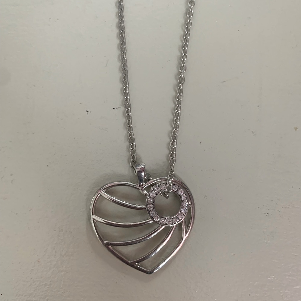 Silver Heart Pendant Necklace